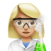 👩🏼‍🔬 woman scientist: medium-light skin tone display on Apple